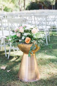 example of wedding aisle floral design